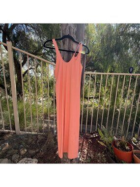 Bardot Women's Medium Coral Bodycon Midi Vacation Dress